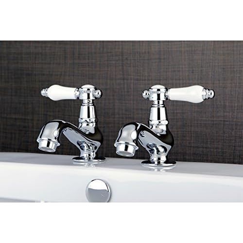  Kingston Brass KS1101BPL Bel Air Basin Tap Faucet with Lever Handle, 4-3/16 In Spout Reach, Polished Chrome