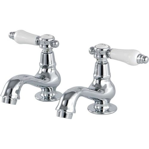  Kingston Brass KS1101BPL Bel Air Basin Tap Faucet with Lever Handle, 4-3/16 In Spout Reach, Polished Chrome