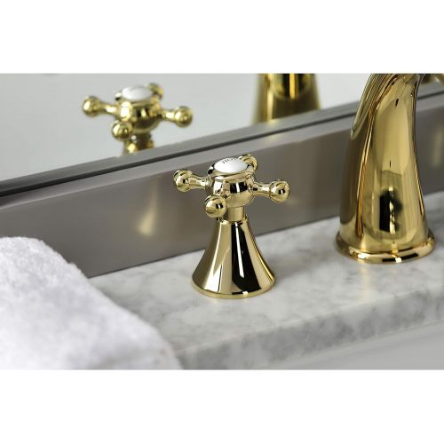  Kingston Brass ES2972BX English Country Widespread Lavatory Faucet, 5-1/2, Brass/Antique Brass