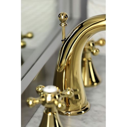  Kingston Brass ES2972BX English Country Widespread Lavatory Faucet, 5-1/2, Brass/Antique Brass