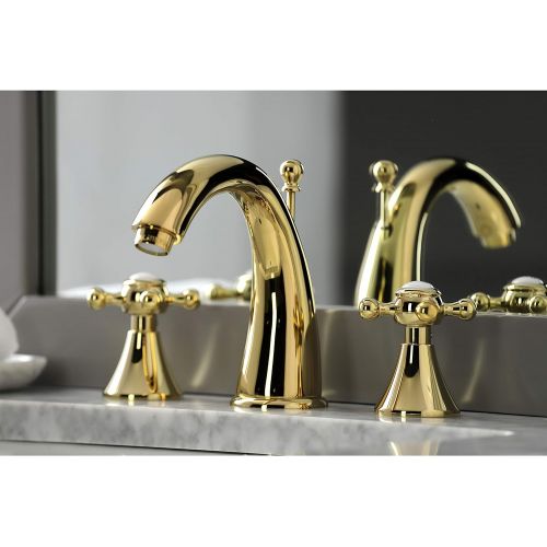  Kingston Brass ES2972BX English Country Widespread Lavatory Faucet, 5-1/2, Brass/Antique Brass