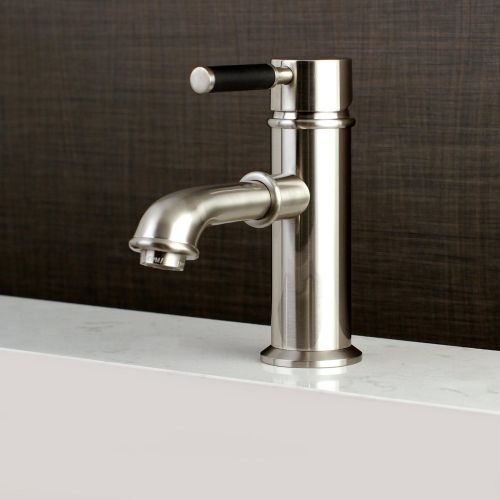  Kingston Brass KS7415DKL Kaiser Lavatory Faucet with Brass Pop-Up and Plate, 5-1/8 in Spout Reach, Oil Rubbed Bronze