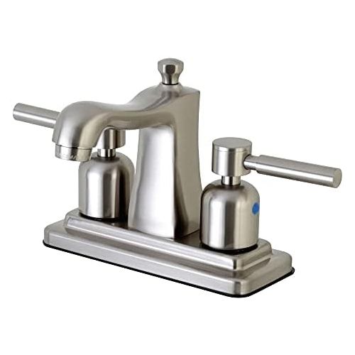  Kingston Brass FB4648DL Concord 4-Inch Center set Lavatory Faucet with Retail Pop-Up, Brushed Nickel