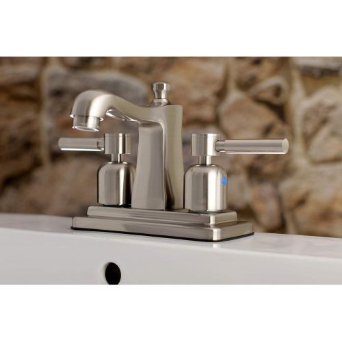  Kingston Brass FB4648DL Concord 4-Inch Center set Lavatory Faucet with Retail Pop-Up, Brushed Nickel