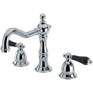 Kingston Brass KS1971PKL Heritage Widespread Lavatory Faucet with Brass Pop-Up Drain, Polished Chrome