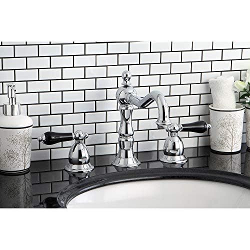  Kingston Brass KS1971PKL Heritage Widespread Lavatory Faucet with Brass Pop-Up Drain, Polished Chrome