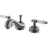 Kingston Brass KS1161BPL Bel Air Widespread Lavatory Faucet with Brass Pop-Up, 5-1/2 In Spout Reach, Polished Chrome