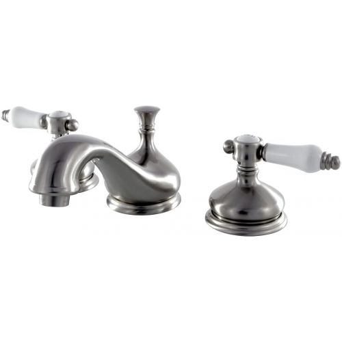  Kingston Brass KS1161BPL Bel Air Widespread Lavatory Faucet with Brass Pop-Up, 5-1/2 In Spout Reach, Polished Chrome