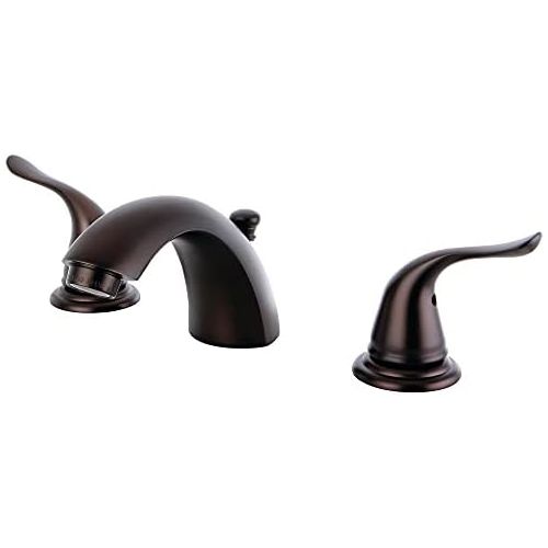  Kingston Brass KB2955YL Yosemite Mini Widespread Bathroom Faucet with Pop-Up Drain, Oil Rubbed Bronze