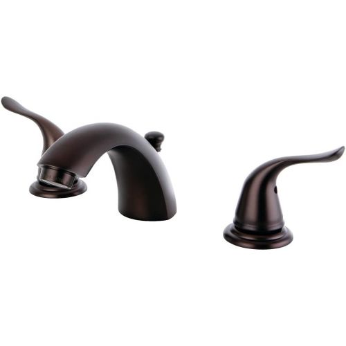  Kingston Brass KB2955YL Yosemite Mini Widespread Bathroom Faucet with Pop-Up Drain, Oil Rubbed Bronze