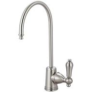 Kingston Brass Gourmetier KS7198AL Restoration Single Handle Water Filtration Faucet, Brushed Nickel,6-Inch spout reach