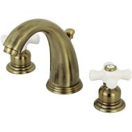 Kingston Brass KB983PXAB Victorian 2-Handle 8 in. Widespread Bathroom Faucet, Antique Brass