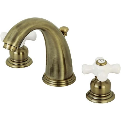  Kingston Brass KB983PXAB Victorian 2-Handle 8 in. Widespread Bathroom Faucet, Antique Brass