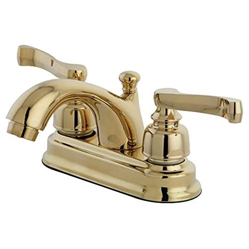  Kingston Brass KB5602FL 4-Inch Centerset Lavatory Faucet, 4, Polished Brass