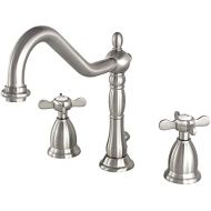 Kingston Brass KS1991BEX Widespread Lavatory Faucet with Brass Pop-Up, Polished Chrome, 8-1/2 In Spout Reach