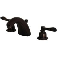 Kingston Brass FB8955NFL NuWave French Mini-Widespread Lavatory Faucet with Retail Pop-Up, 5 in Spout Reach, Oil Rubbed Bronze