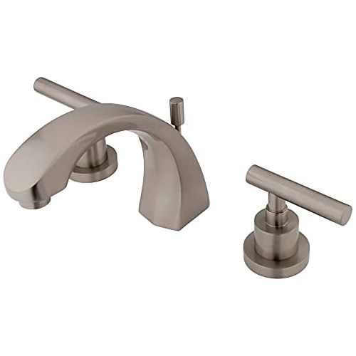  Kingston Brass KS4988CML Manhattan 8-Inch Widespread Lavatory Faucet, Satin Nickel