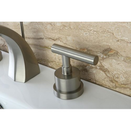  Kingston Brass KS4988CML Manhattan 8-Inch Widespread Lavatory Faucet, Satin Nickel