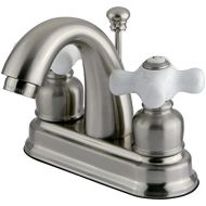 Kingston Brass KB5618PX Restoration 4-Inch Centerset Lavatory Faucet, Brushed Nickel