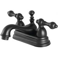 Kingston Brass KS3600AL Restoration 4-Inch Centerset Lavatory Faucet, Matte Black