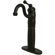 Kingston Brass KB1425BL Heritage Vessel Sink Faucet with Optional Cover Plate, Oil Rubbed Bronze