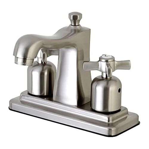  Kingston Brass FB4648ZX Millennium 4-Inch Center set Lavatory Faucet with Retail Pop-Up, Brushed Nickel
