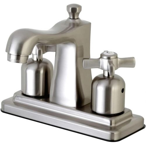  Kingston Brass FB4648ZX Millennium 4-Inch Center set Lavatory Faucet with Retail Pop-Up, Brushed Nickel