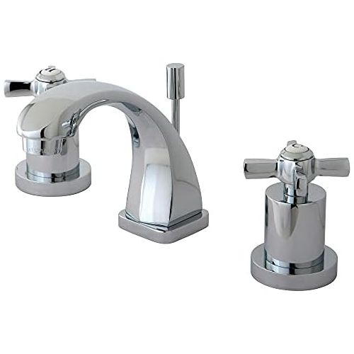  KINGSTON BRASS KS4941ZX Millennium Mini Widespread Lavatory Faucet with Brass Pop-Up, Polished Chrome