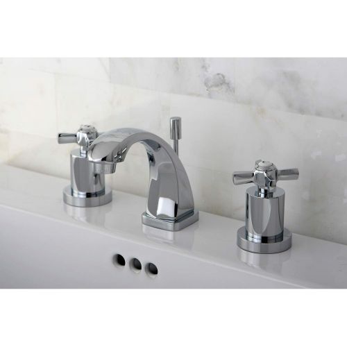  KINGSTON BRASS KS4941ZX Millennium Mini Widespread Lavatory Faucet with Brass Pop-Up, Polished Chrome