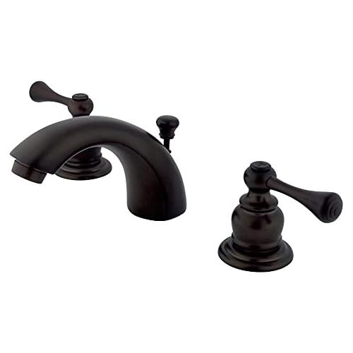  Kingston Brass KB3945BL Vintage Classic Mini Widespread Lavatory Faucet, Oil Rubbed Bronze