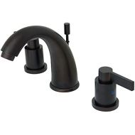 Kingston Brass KB8985NDL Nuvofusion Widespread Bathroom Sink Faucet with Brass Pop-Up, Oil Rubbed Bronze