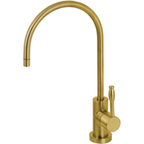  Kingston Brass KS8197NKL Nustudio Single-Handle Cold Water Filtration Faucet, Brushed Brass