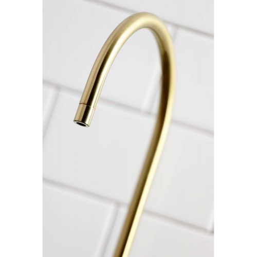  Kingston Brass KS8197NKL Nustudio Single-Handle Cold Water Filtration Faucet, Brushed Brass