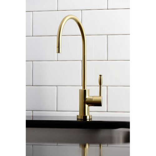  Kingston Brass KS8197NKL Nustudio Single-Handle Cold Water Filtration Faucet, Brushed Brass