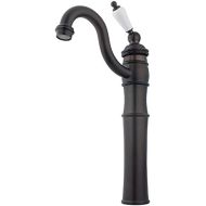 Kingston Brass KB3425PL Victorian Vessel Sink Faucet with Pl Handleand 4-Inch Plate, Oil Rubbed Bronze