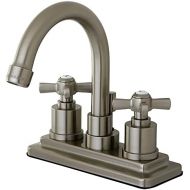 KINGSTON BRASS KS8668ZX Millennium 4-Inch Centerset Lavatory Faucet with Brass Pop-Up, Brushed Nickel