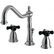 Kingston Brass KS1991PKX Heritage Widespread Bathroom Faucet with Brass Pop-Up Drain, 8-1/2-Inch, Polished Chrome