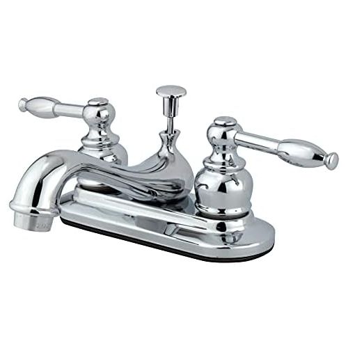  Kingston Brass KB601KL Vintage 4-Inch Centerset Lavatory Faucet, Polished Chrome