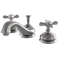 Kingston Brass KS1166BEX Essex 8-Inch Widespread Lavatory Faucet with Brass Pop-Up, 5-1/2 Inch in Spout Reach, Polished Nickel