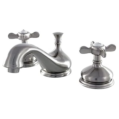  Kingston Brass KS1166BEX Essex 8-Inch Widespread Lavatory Faucet with Brass Pop-Up, 5-1/2 Inch in Spout Reach, Polished Nickel