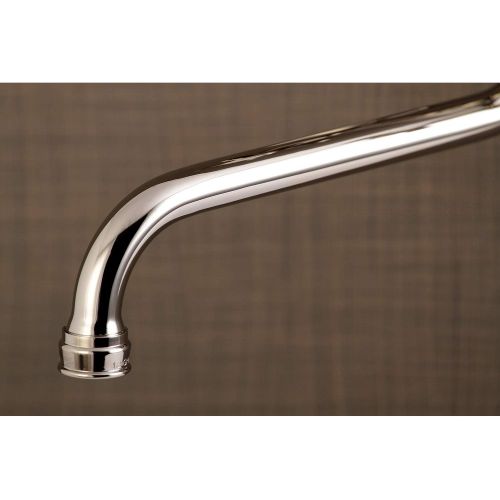  Kingston Brass KS115PN Essex Two-Handle Wall Mount Bridge Bathroom Faucet, Polished Nickel