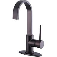 Kingston Brass LS8215NYL New York Single-Handle Bathroom Faucet with Push Pop-Up, 5-1/16, Oil Rubbed Bronze