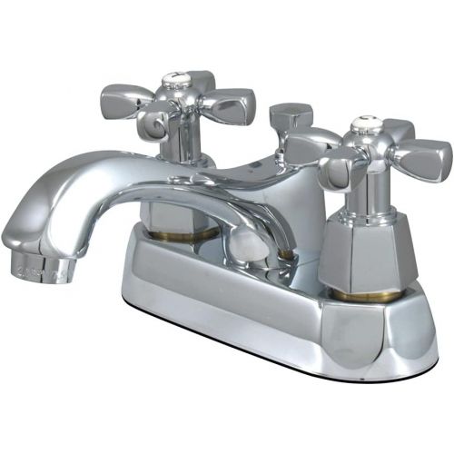  Kingston Brass KS4261HX Homestead 4-Inch Centerset Lavatory Faucet with Pop-Up, Polished Chrome