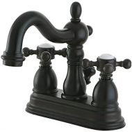 Kingston Brass KS1605BX Heritage Centerset Lavatory Faucet with Brass Pop-Up, Oil Rubbed Bronze