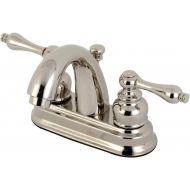 Kingston Brass KB5616AL Restoration 4-Inch Centerset Bathroom Faucet, Polished Nickel