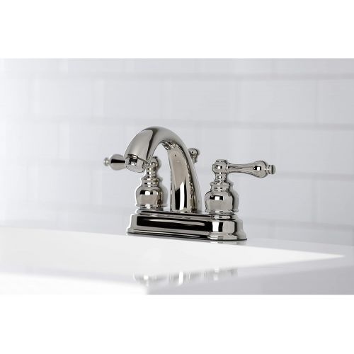  Kingston Brass KB5616AL Restoration 4-Inch Centerset Bathroom Faucet, Polished Nickel