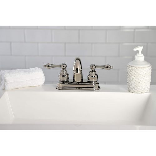  Kingston Brass KB5616AL Restoration 4-Inch Centerset Bathroom Faucet, Polished Nickel