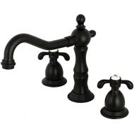 Kingston Brass KS1970TX French Country 8 Widespread Lavatory Faucet, Matte Black