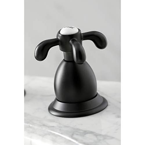  Kingston Brass KS1970TX French Country 8 Widespread Lavatory Faucet, Matte Black