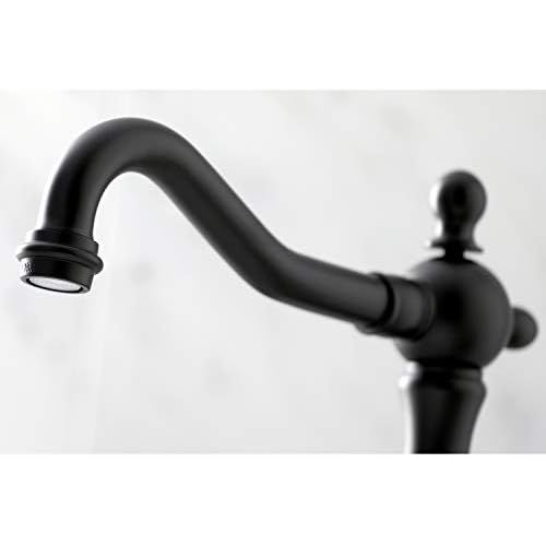  Kingston Brass KS1970TX French Country 8 Widespread Lavatory Faucet, Matte Black